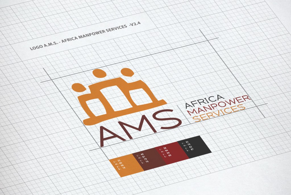 Identité visuelle et logo Africa Manpower Services - Congo Brazzaville